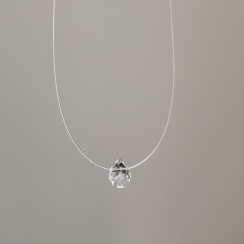 Teardrop Zirconia Choker Necklace — necklace, view 7