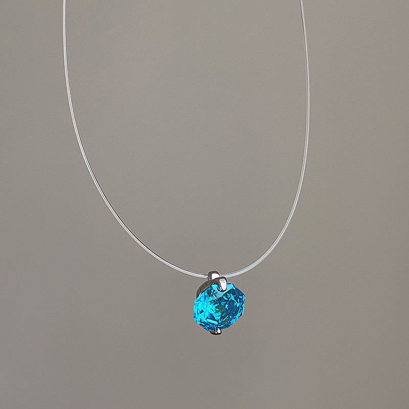 Teardrop Zirconia Choker Necklace — necklace, view 10