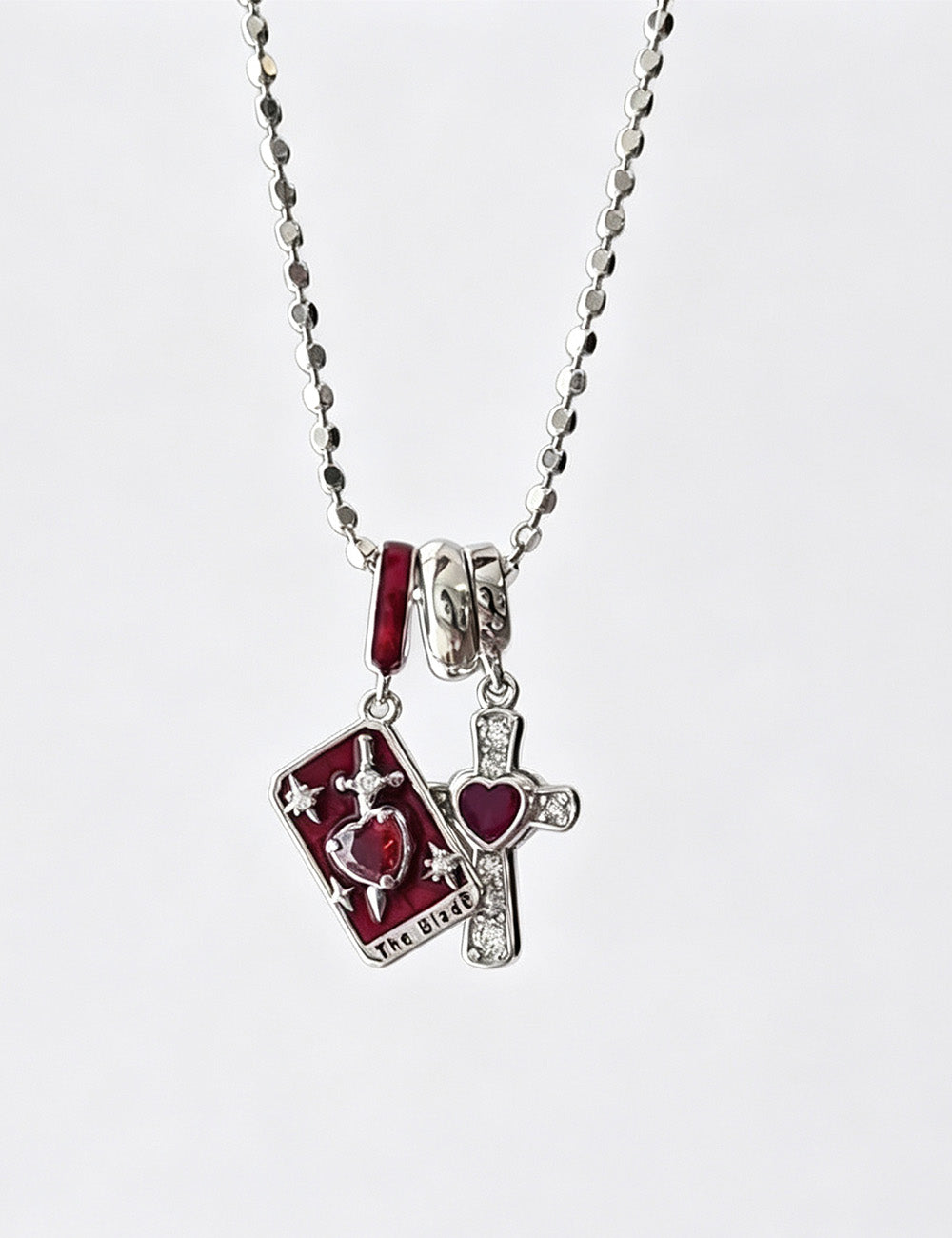 Zirconia Cross Pendant Necklace — silver necklace