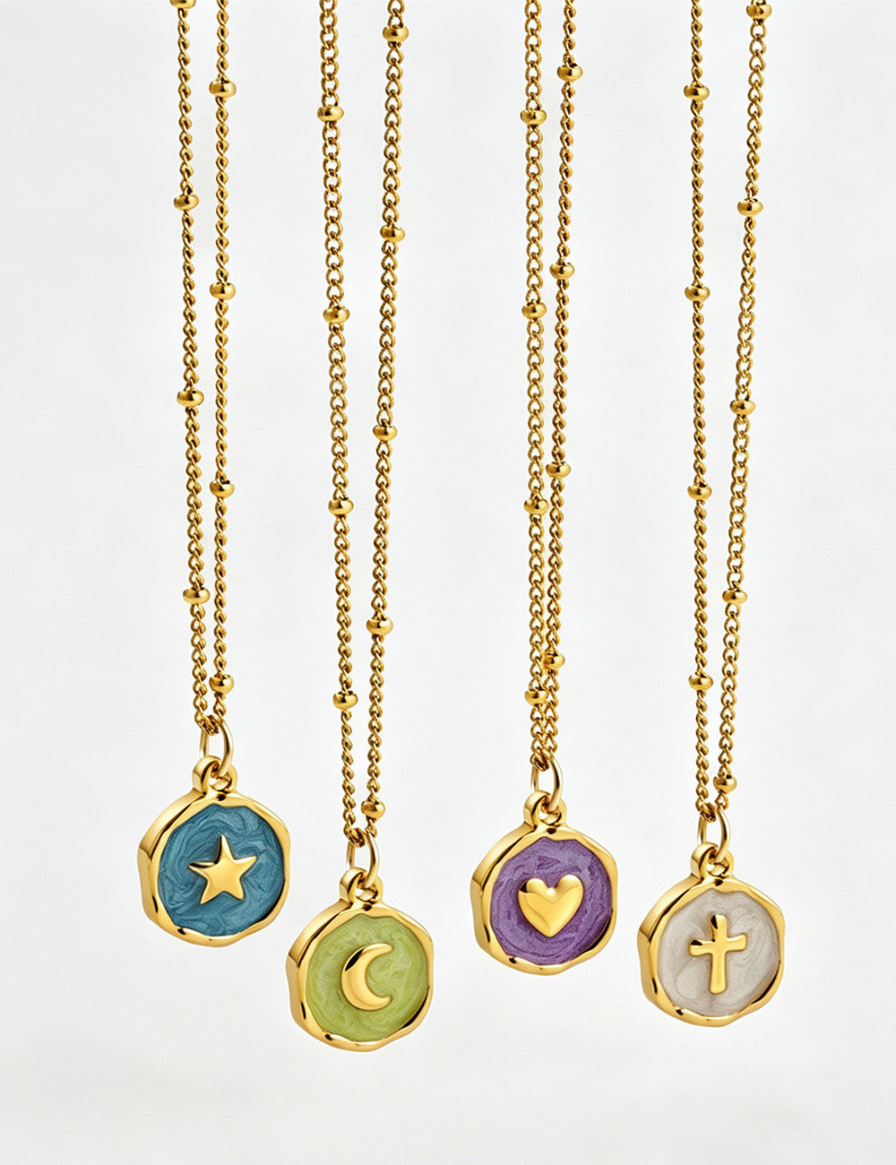 Enamel Glaze Irregular Necklace — necklace