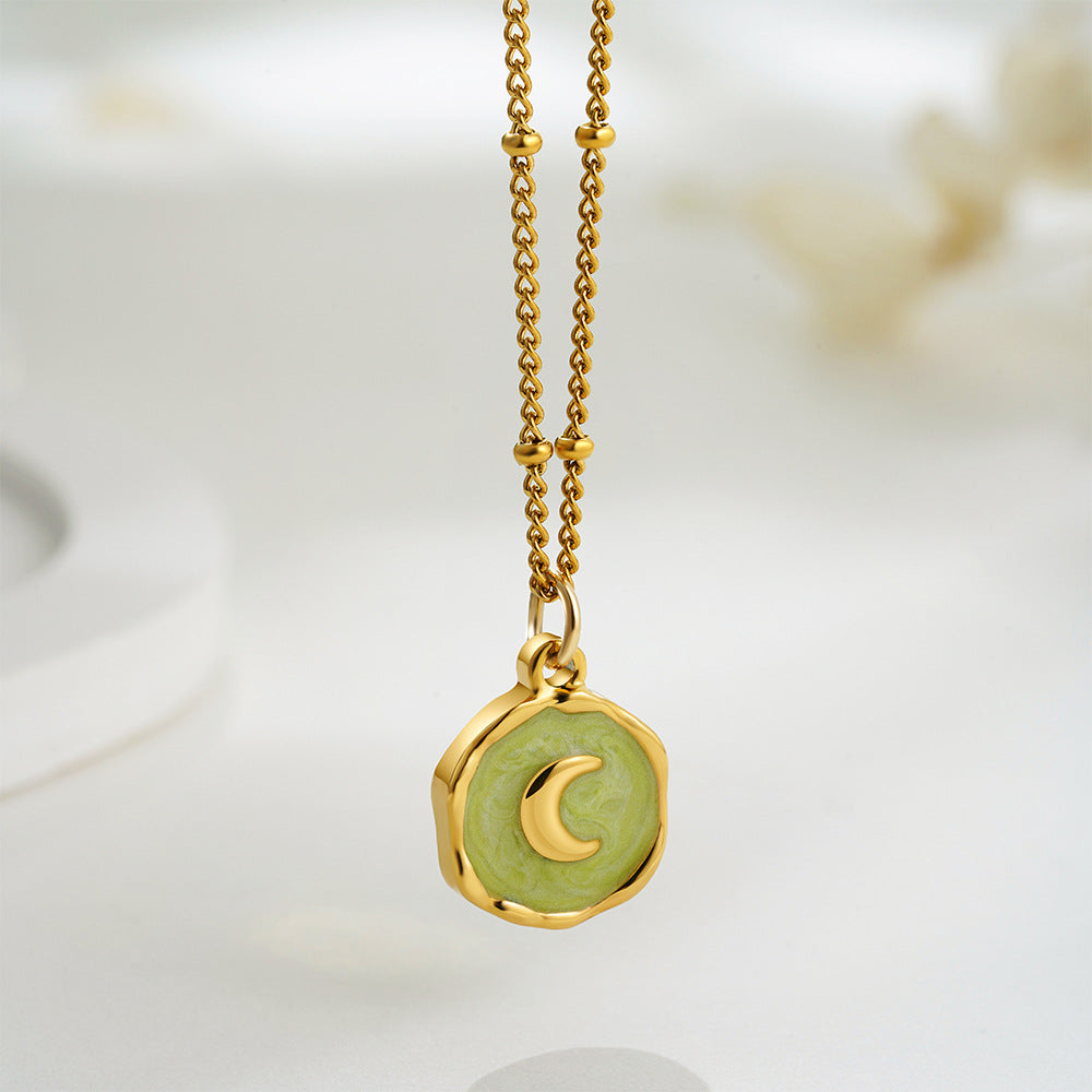 Enamel Glaze Irregular Necklace — necklace, view 4