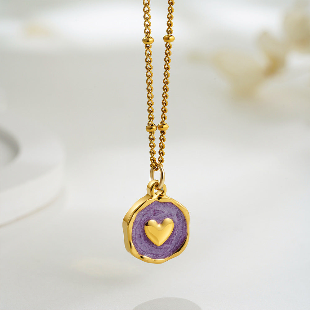 Enamel Glaze Irregular Necklace — necklace, view 5
