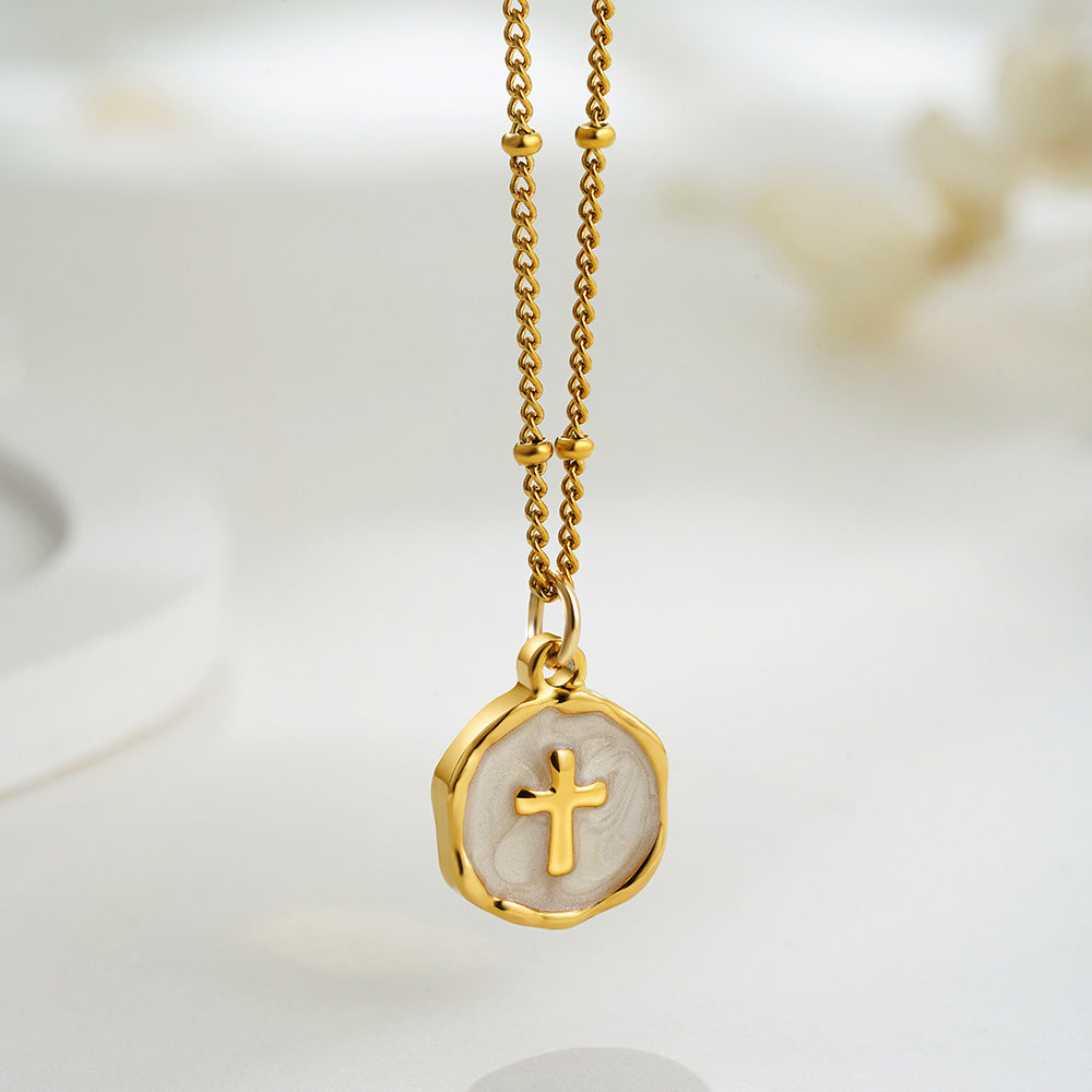 Enamel Glaze Irregular Necklace — necklace, view 6