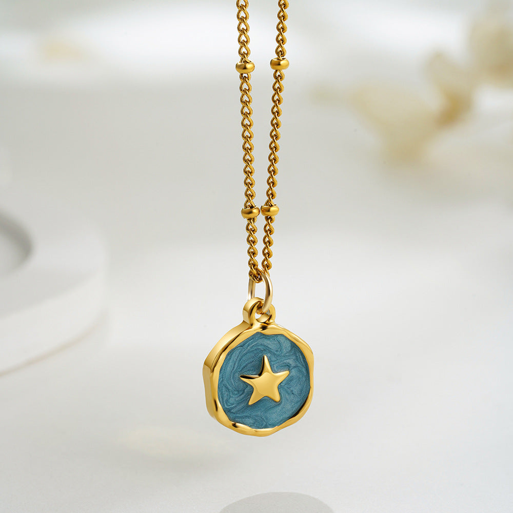 Enamel Glaze Irregular Necklace — necklace, view 7