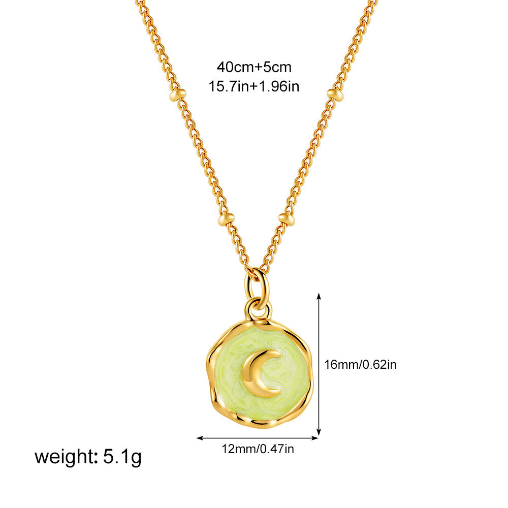 Enamel Glaze Irregular Necklace — necklace, view 9