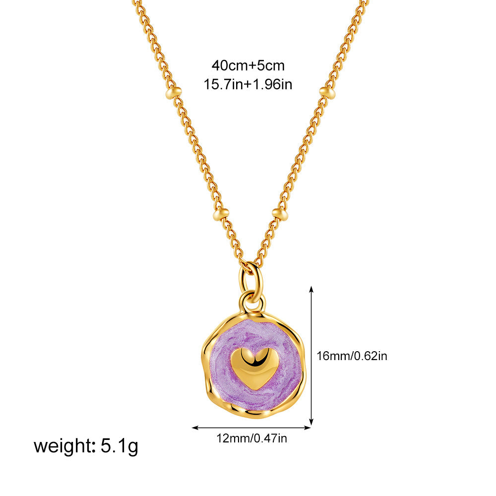 Enamel Glaze Irregular Necklace — necklace, view 10
