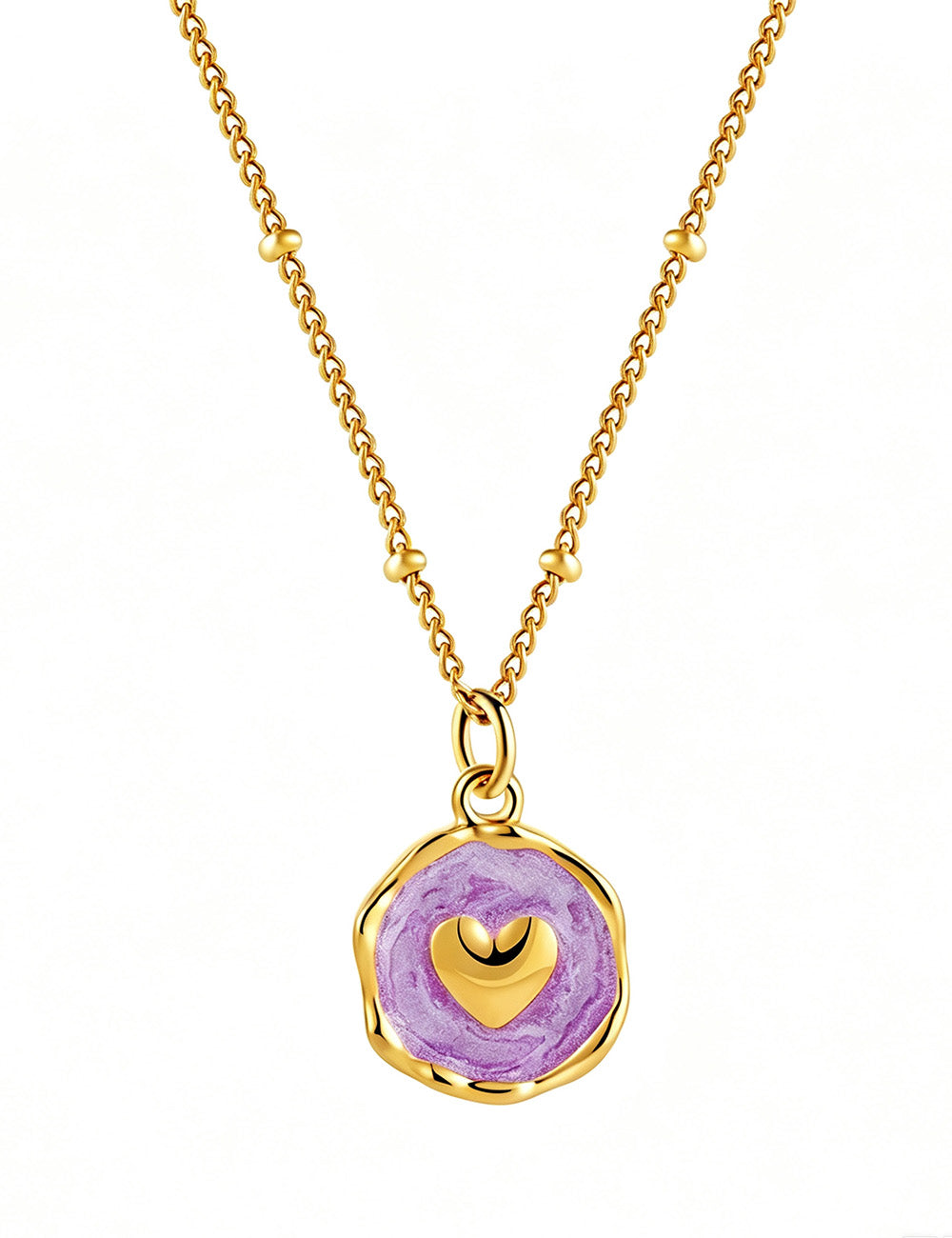 Enamel Glaze Irregular Necklace — necklace, view 16