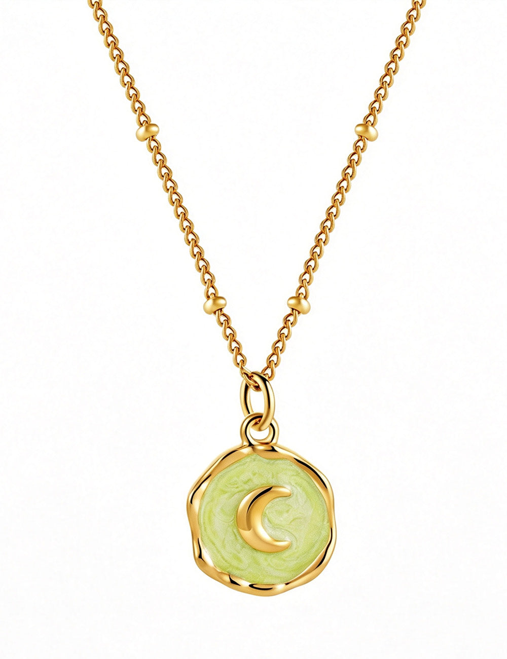 Enamel Glaze Irregular Necklace — necklace, view 17