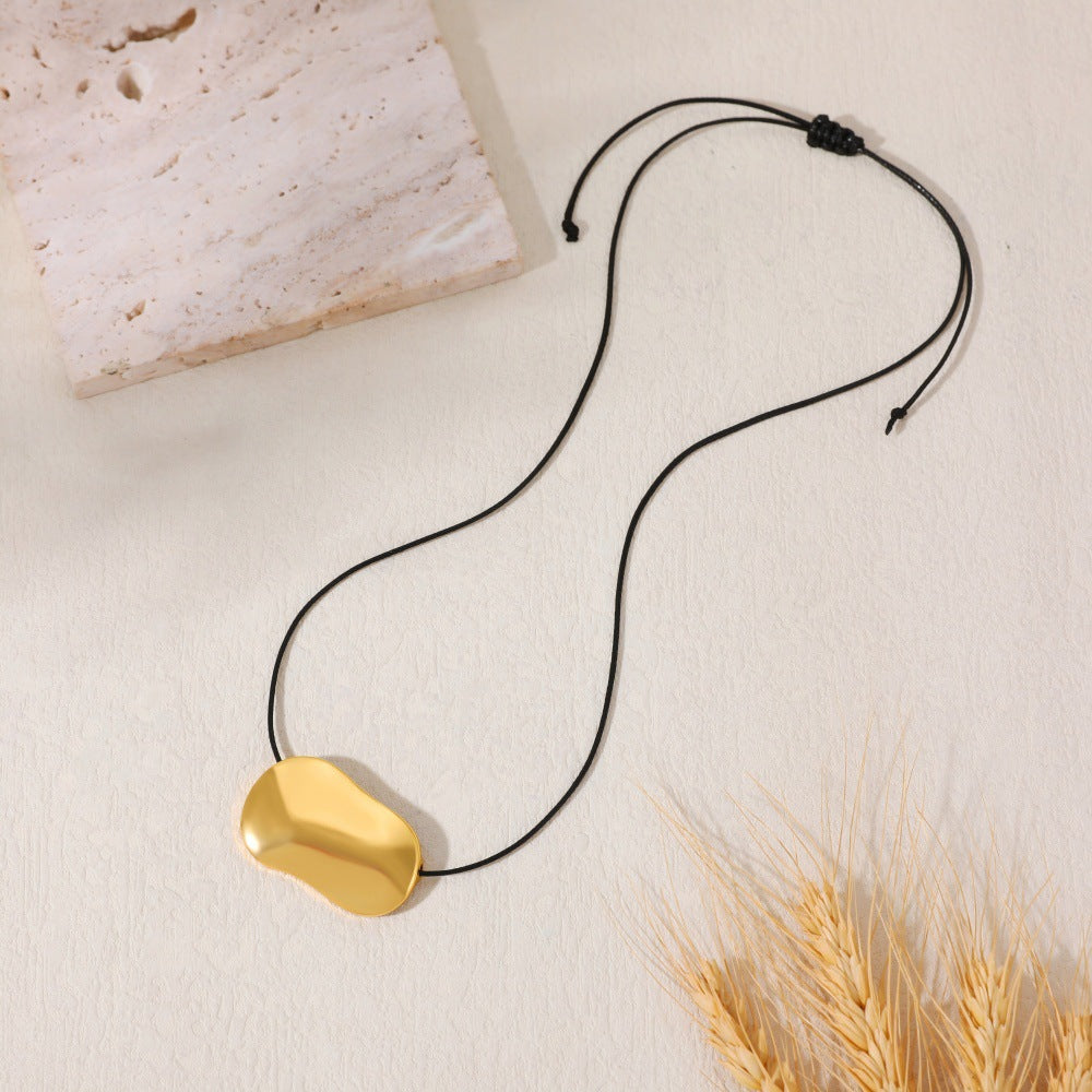 Alloy Braided Cord Necklace — necklace, view 4
