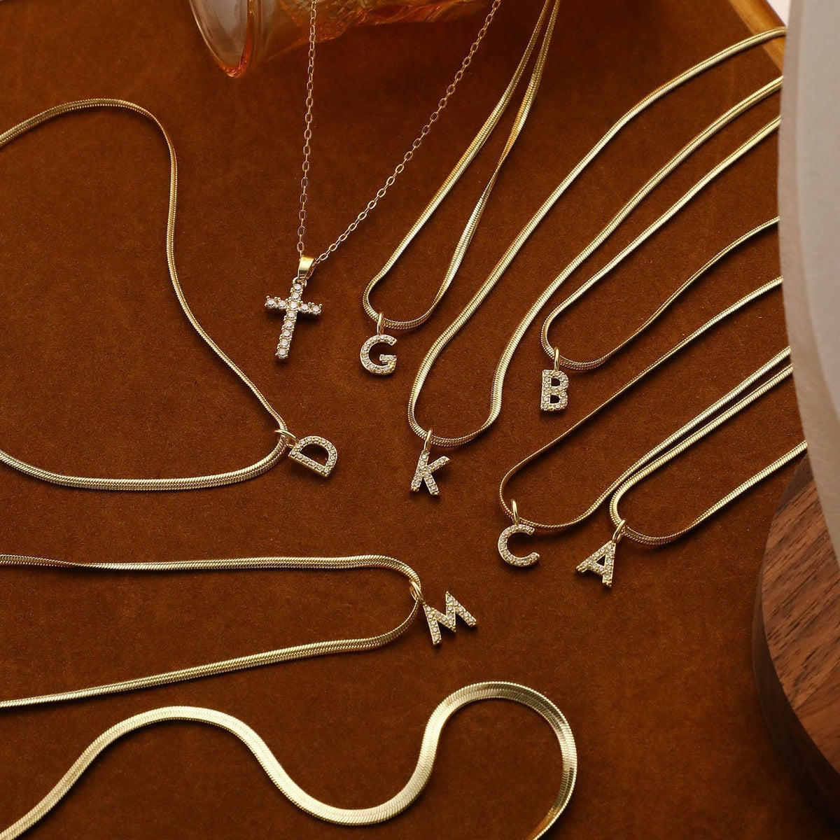 Layered Cross Pendant Necklace — necklace, view 4