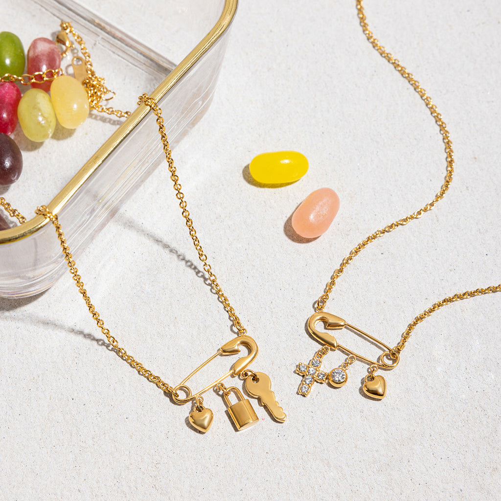 Paperclip Chain Necklace — necklace, view 2