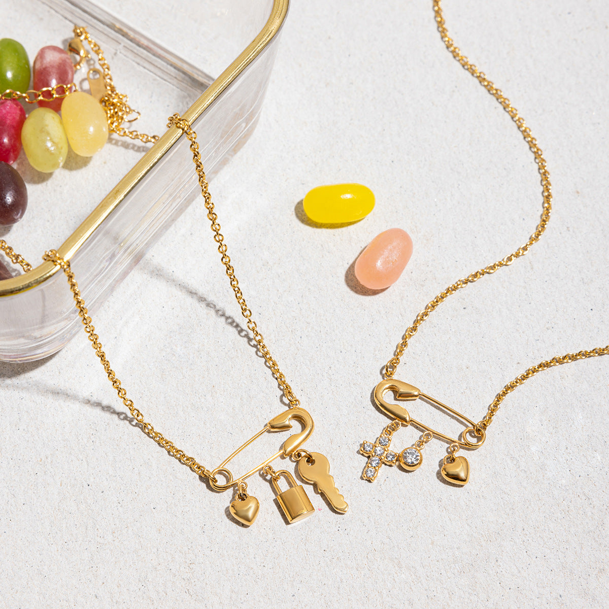 Paperclip Chain Necklace — necklace, view 2