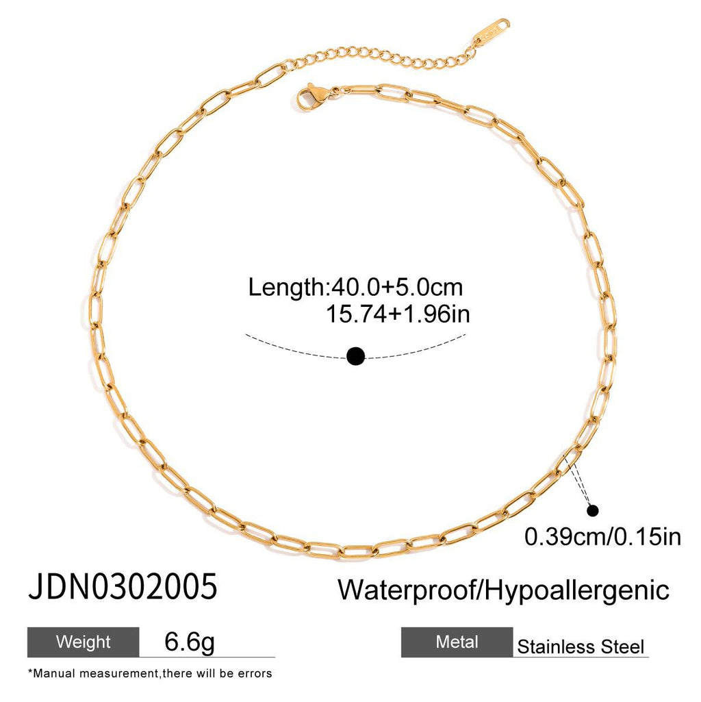 Paperclip Chain Necklace — necklace, view 7