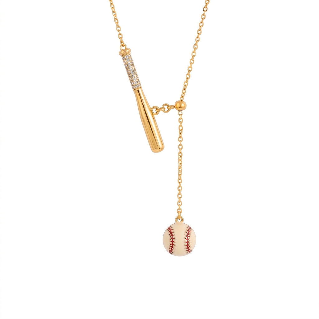Tennis Racket Charm Necklace — necklace, view 7