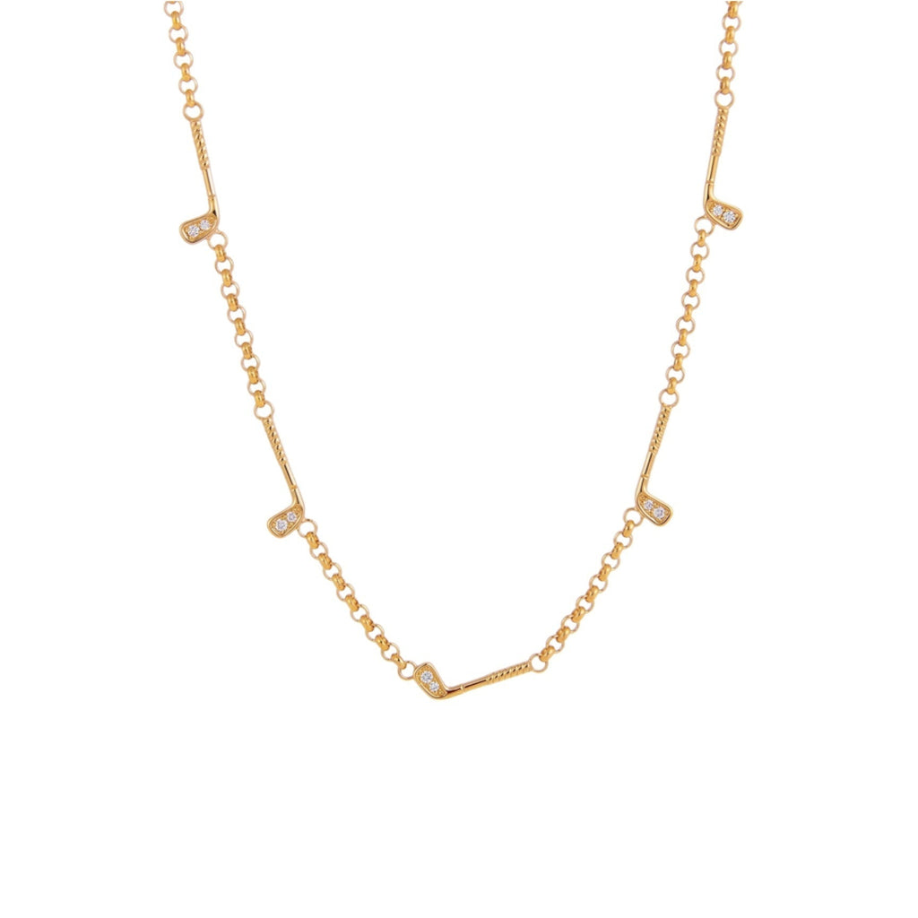 Tennis Racket Charm Necklace — necklace, view 10