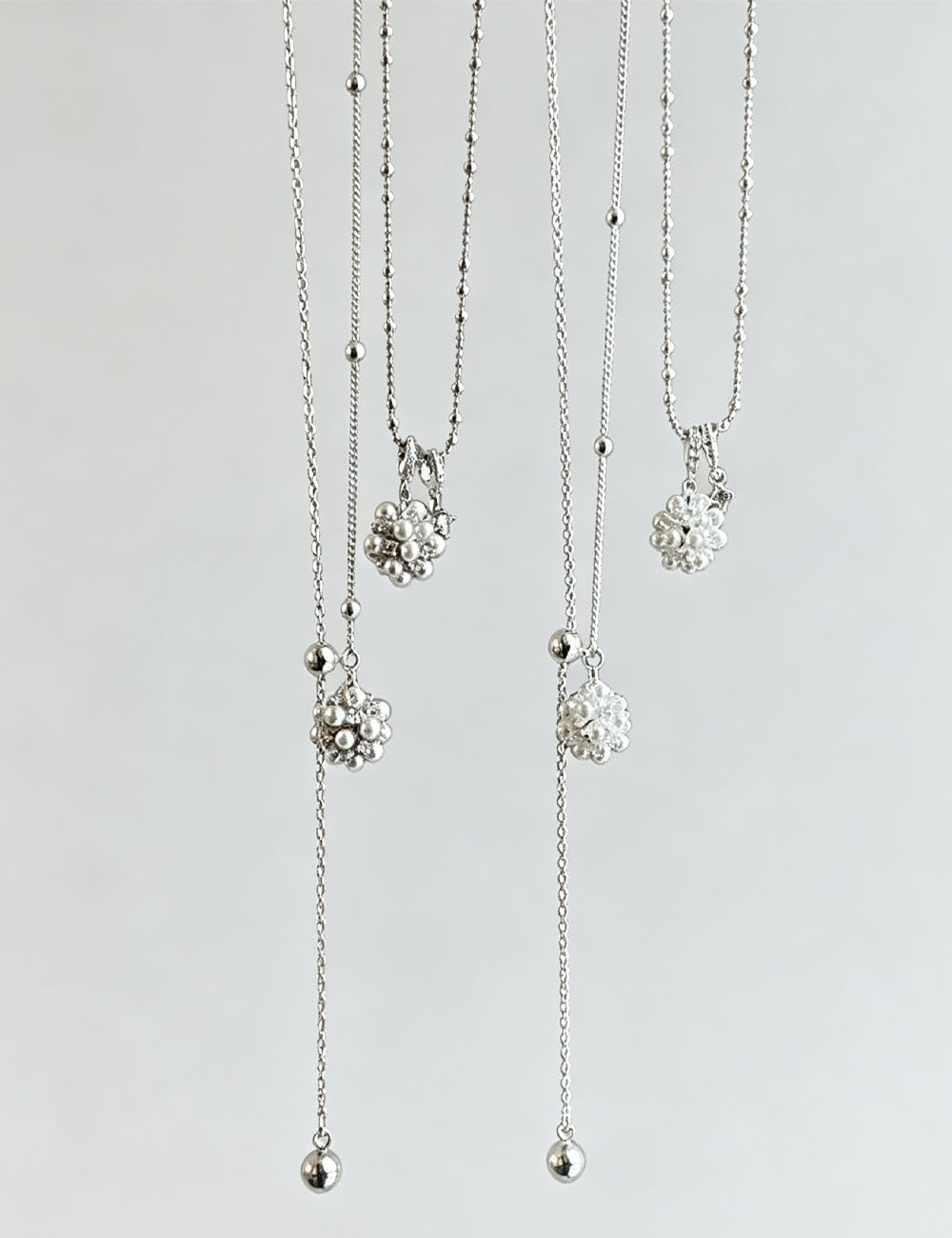 Flower Ball Sliding Necklace — necklace