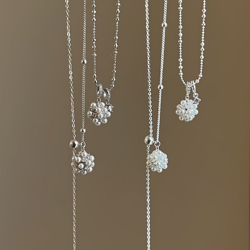 Flower Ball Sliding Necklace — necklace, view 2