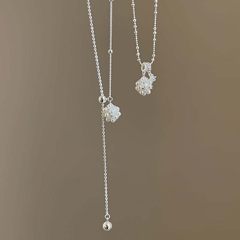 Flower Ball Sliding Necklace — necklace, view 3