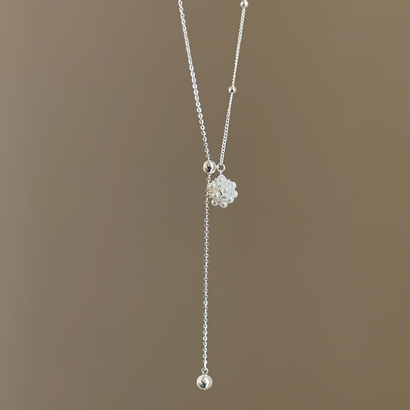 Flower Ball Sliding Necklace — necklace, view 4