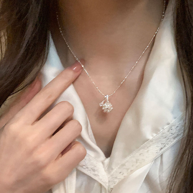 Flower Ball Sliding Necklace — necklace, view 10