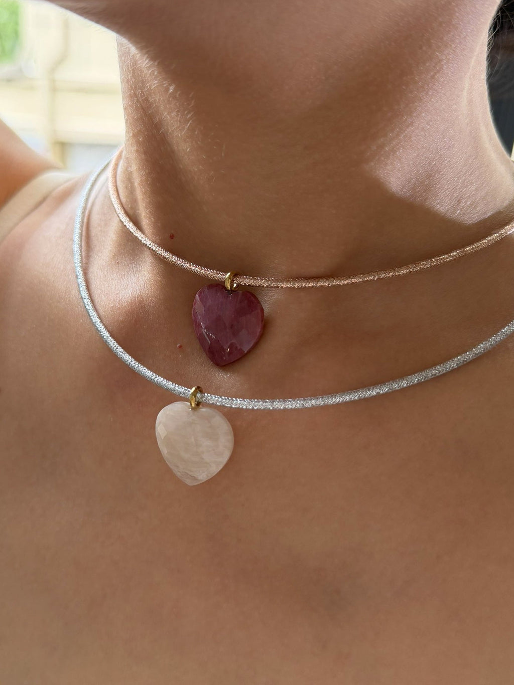Magnetic Heart Pendant Necklace — necklace, view 3