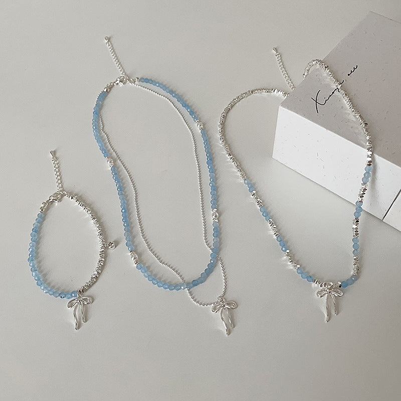 Bow Knot Pendant Necklace — necklace, view 2