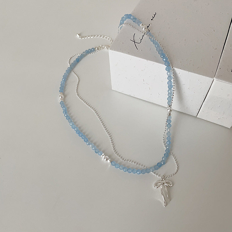 Bow Knot Pendant Necklace — necklace, view 3