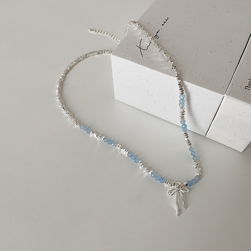 Bow Knot Pendant Necklace — necklace, view 4
