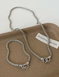 Interlocking Circle Pendant Necklace — silver necklace