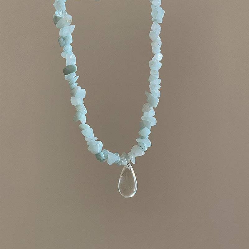 Irregular Resin Bead Necklace — necklace, view 5