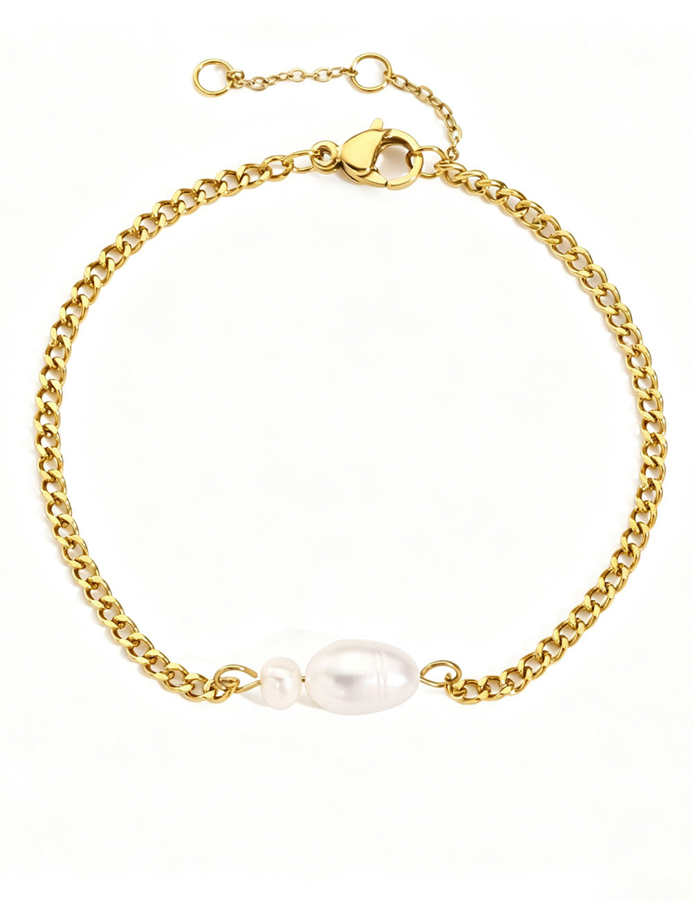 Pearl Link Chain Bracelet — bracelet