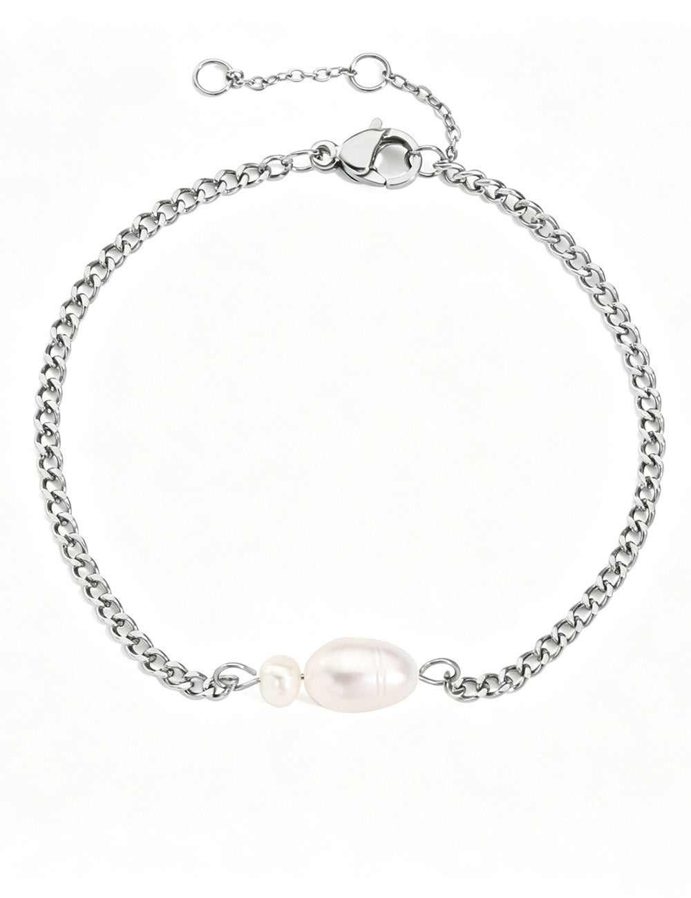 Pearl Link Chain Bracelet — bracelet, view 2