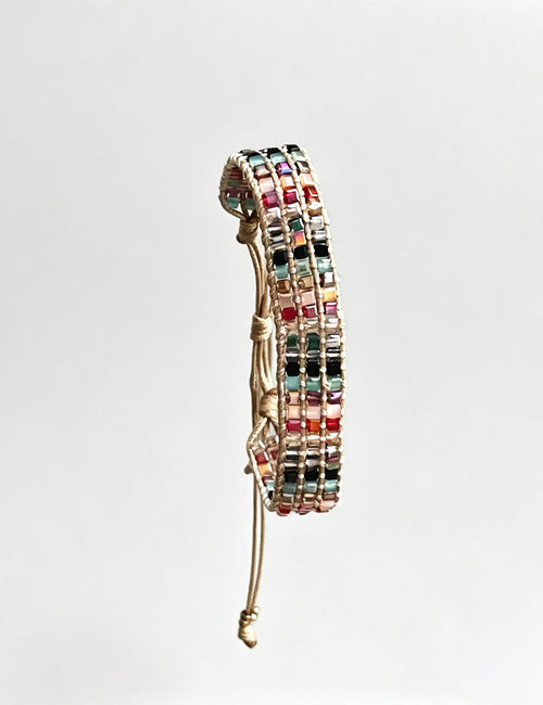Colourful Braided Acrylic Bracelet — colorful bracelet