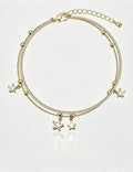 Layered Star Charm Bracelet — gold bracelet