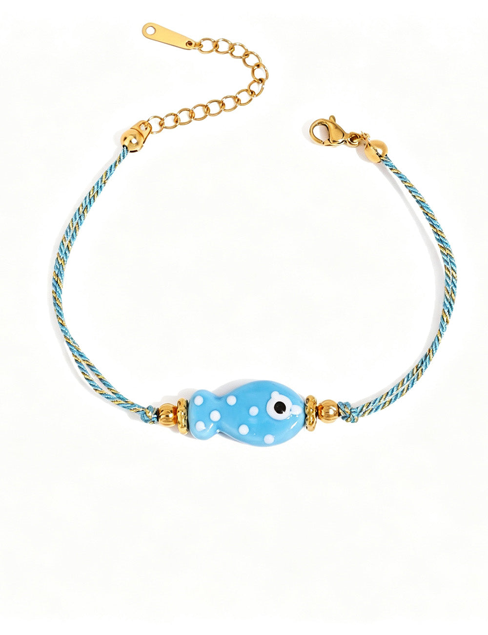 Fish Pendant Braided Bracelet — bracelet, view 9