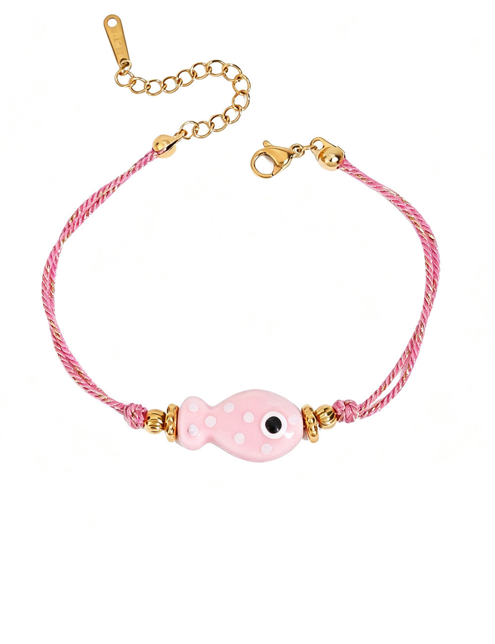 Fish Pendant Braided Bracelet — bracelet, view 10