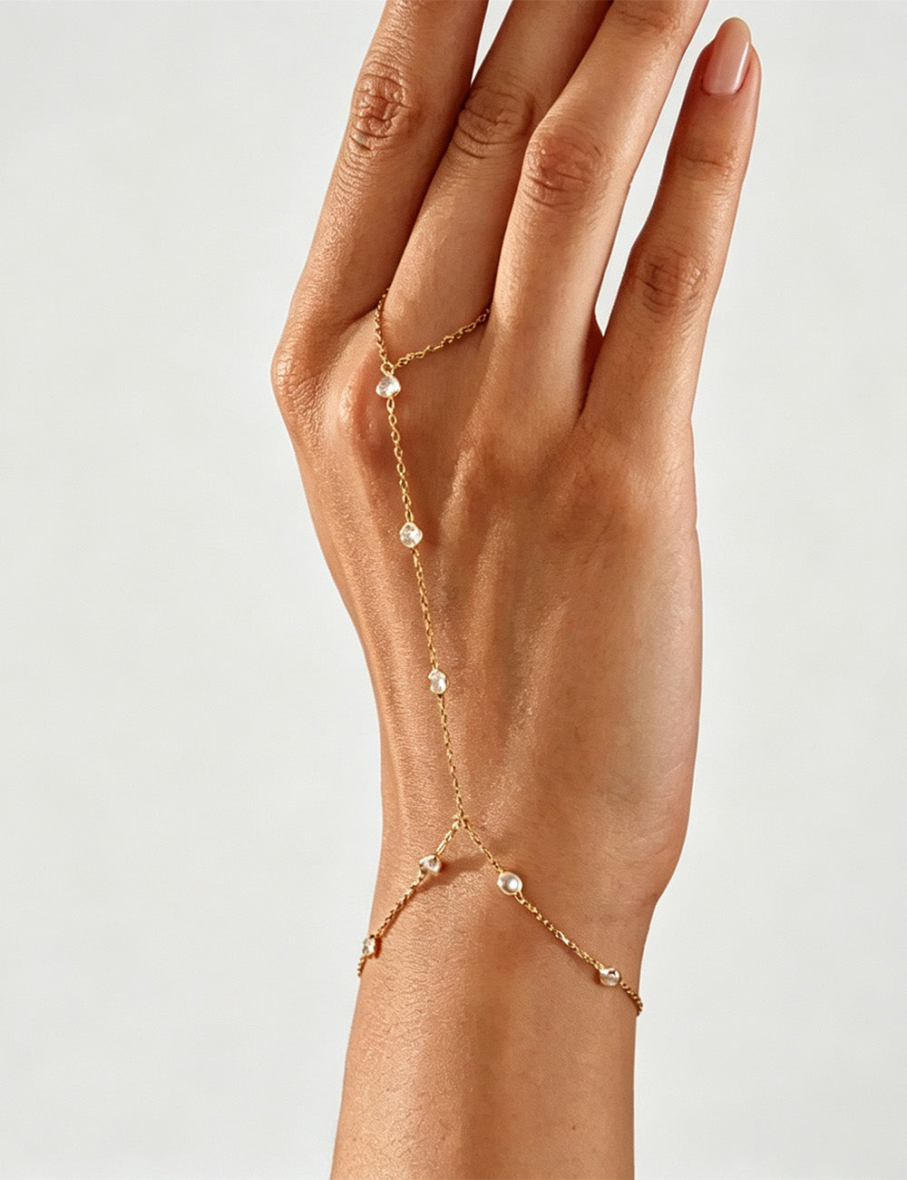 Rhinestone Link Chain Bracelet — bracelet