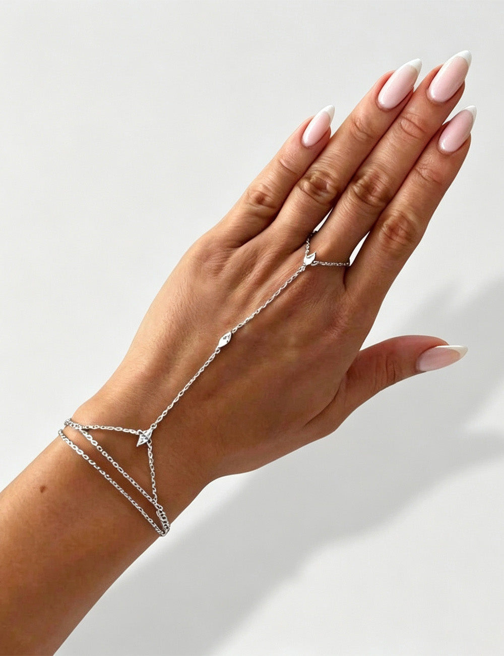 Geometric Rhinestone Link Bracelet — bracelet