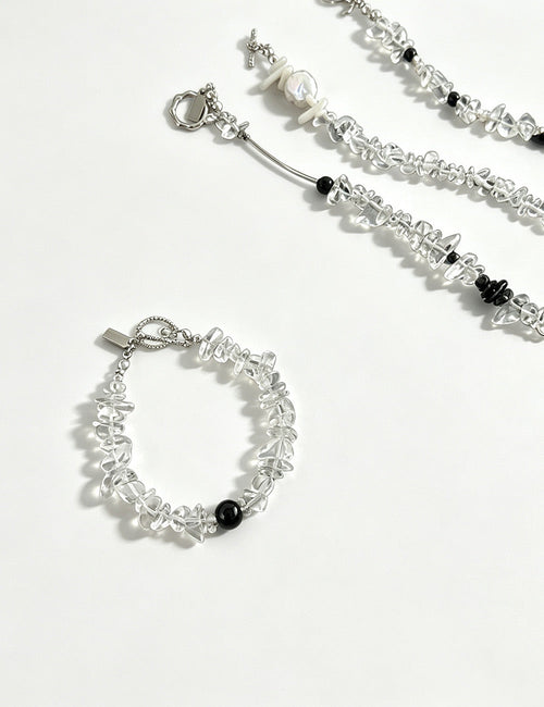 Adjustable Beaded Stone Bracelet — bracelet, view 2