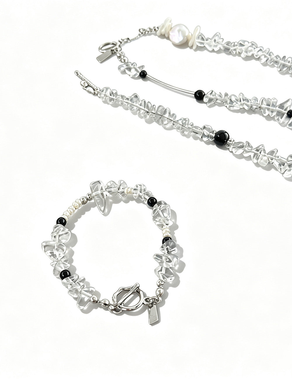 Adjustable Beaded Stone Bracelet — bracelet, view 3