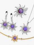 Zirconia Sunburst Charm Bracelet — bracelet