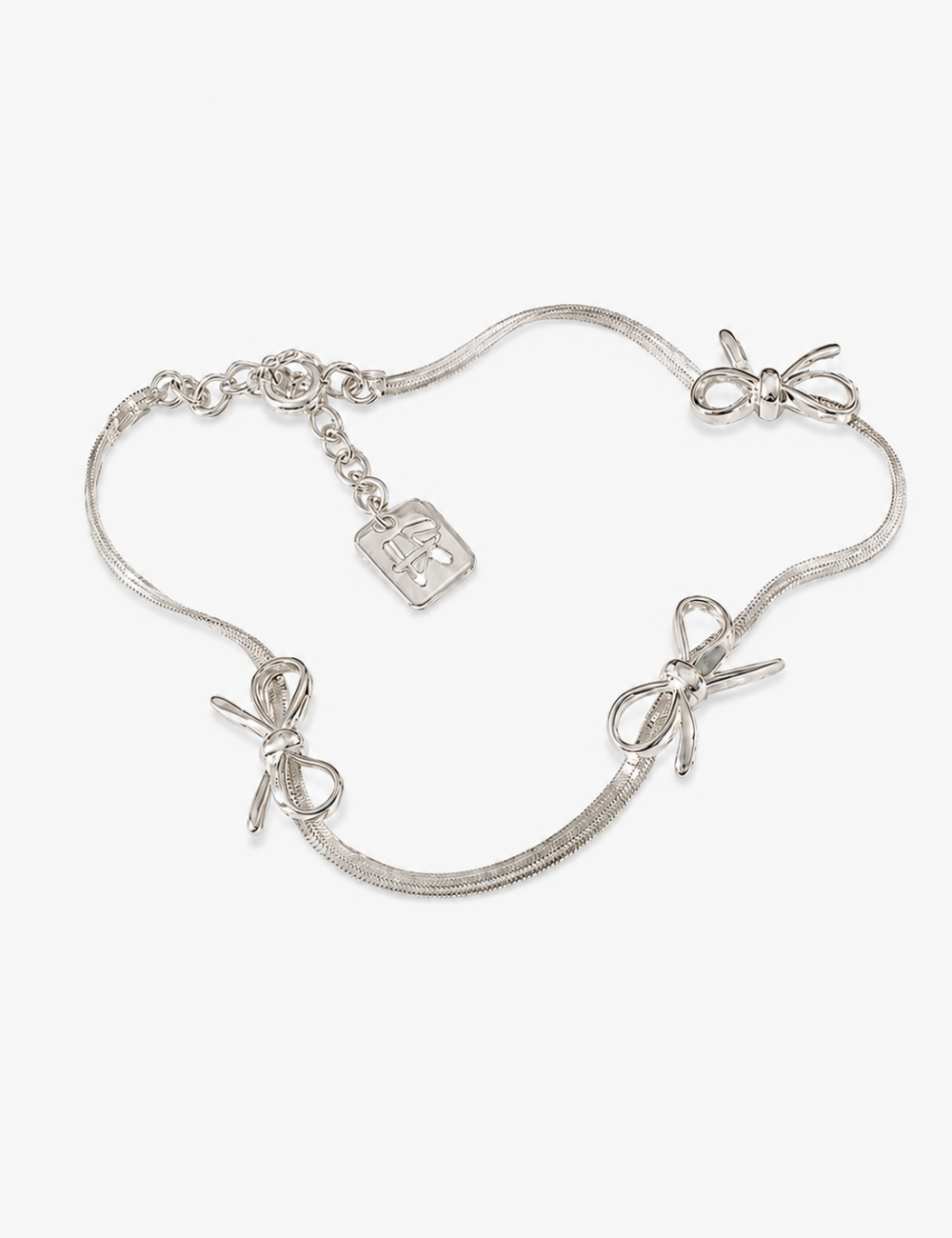 Silver Bow Knot Bracelet — silver bracelet