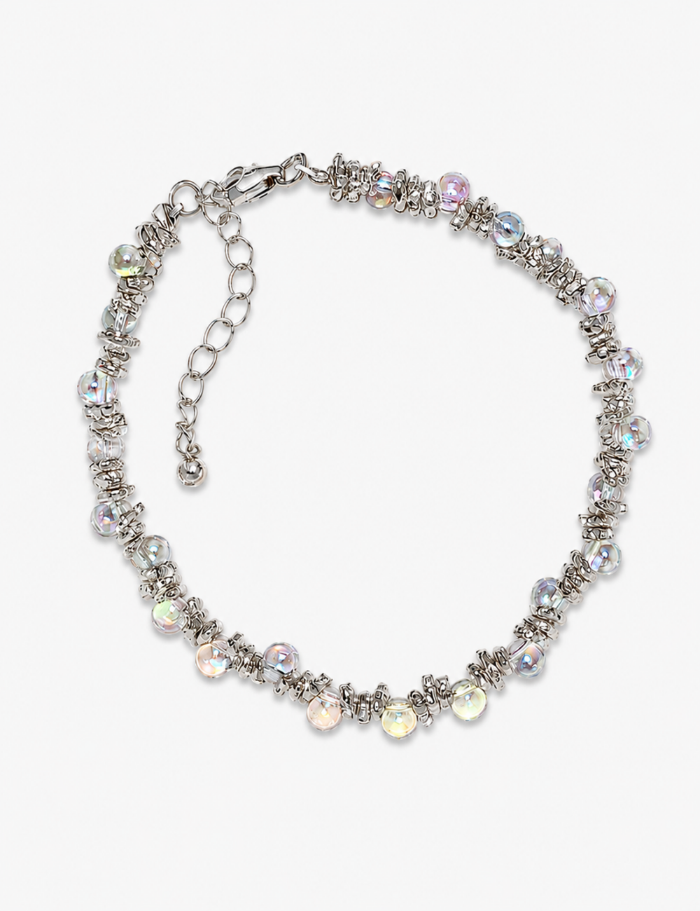 Transparent Silver Bead Bracelet — silver bracelet