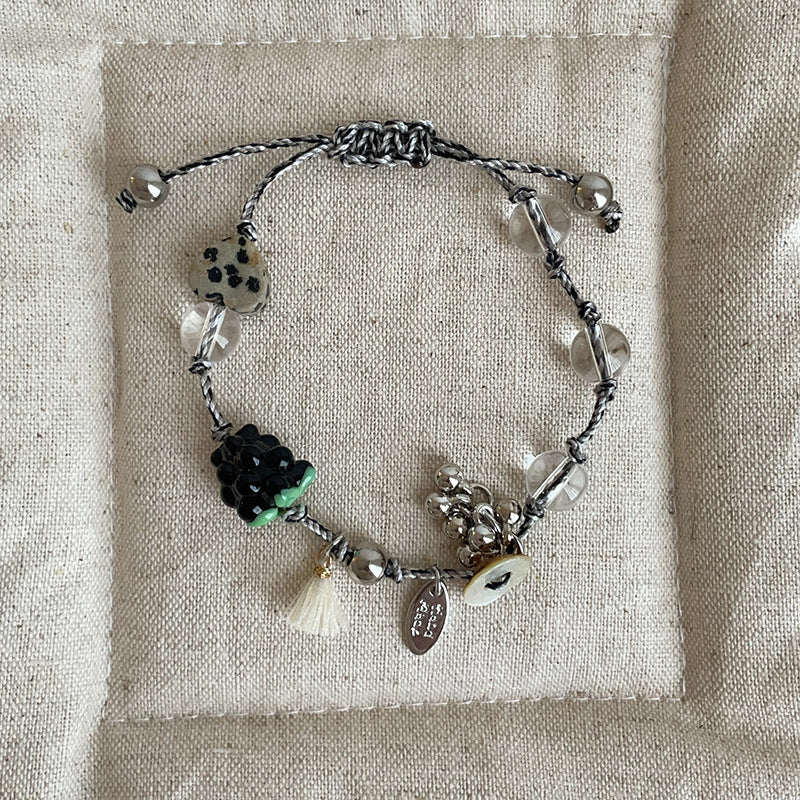 Silver Braided Link Bracelet — silver bracelet, view 6