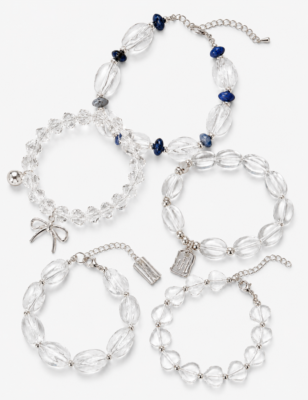Faceted Beaded Chain Bracelet — bracelet
