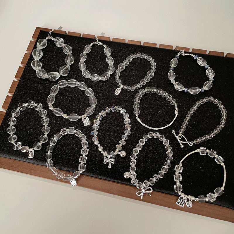 Faceted Beaded Chain Bracelet — bracelet, view 2