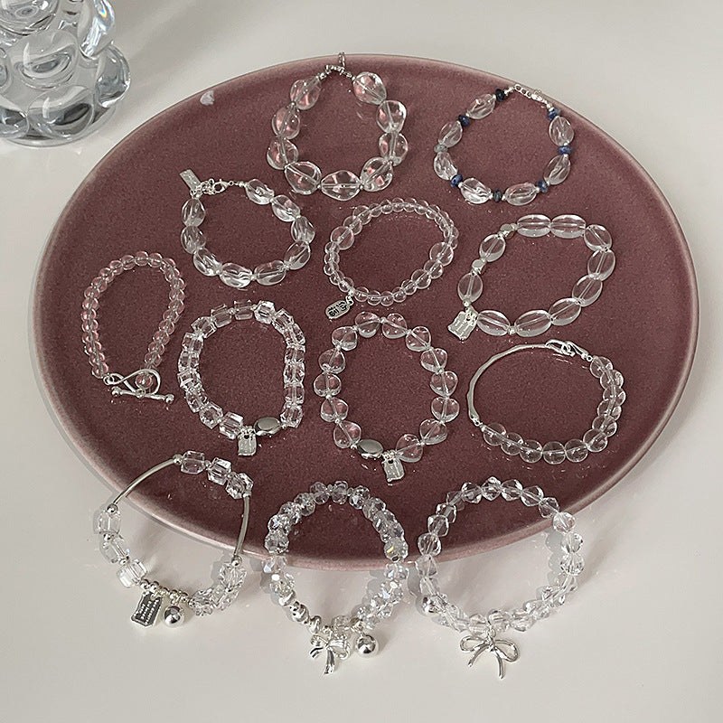 Faceted Beaded Chain Bracelet — bracelet, view 3