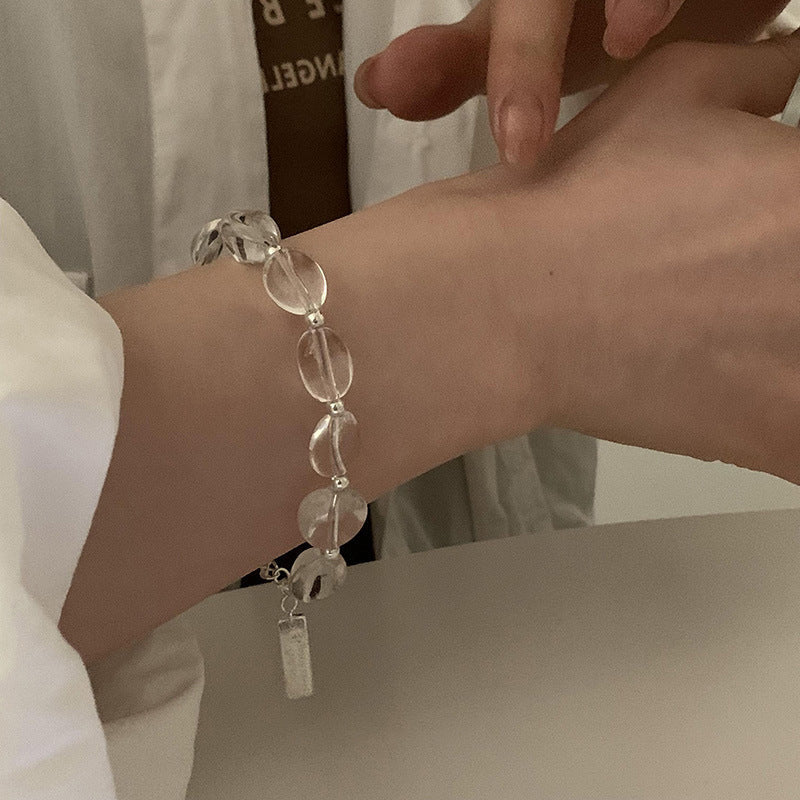 Faceted Beaded Chain Bracelet — bracelet, view 4