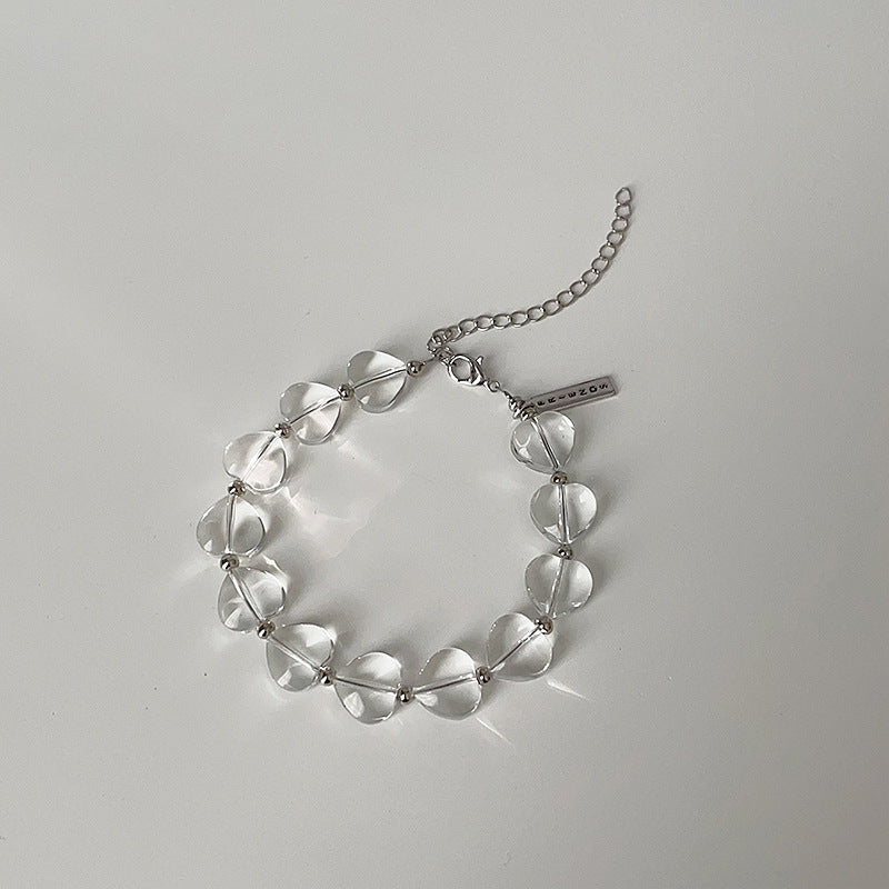 Faceted Beaded Chain Bracelet — bracelet, view 5