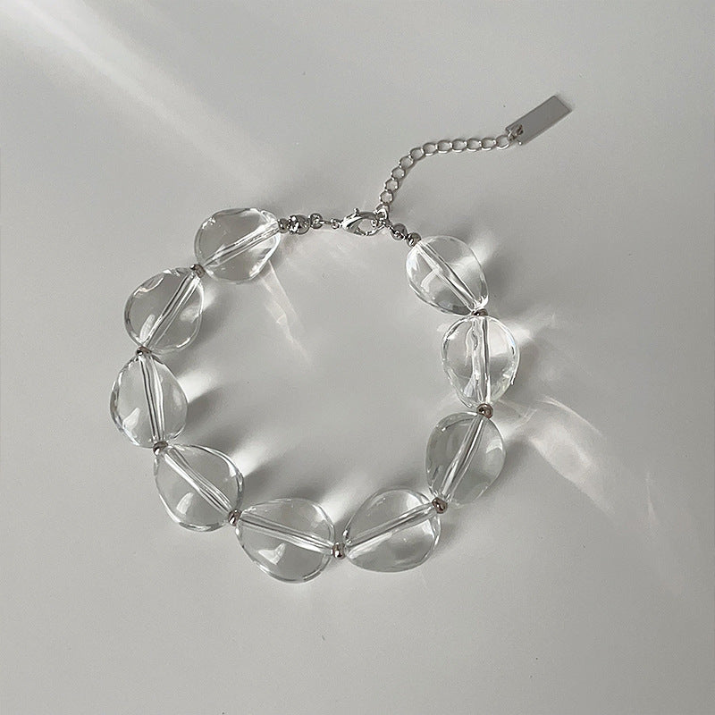 Faceted Beaded Chain Bracelet — bracelet, view 6